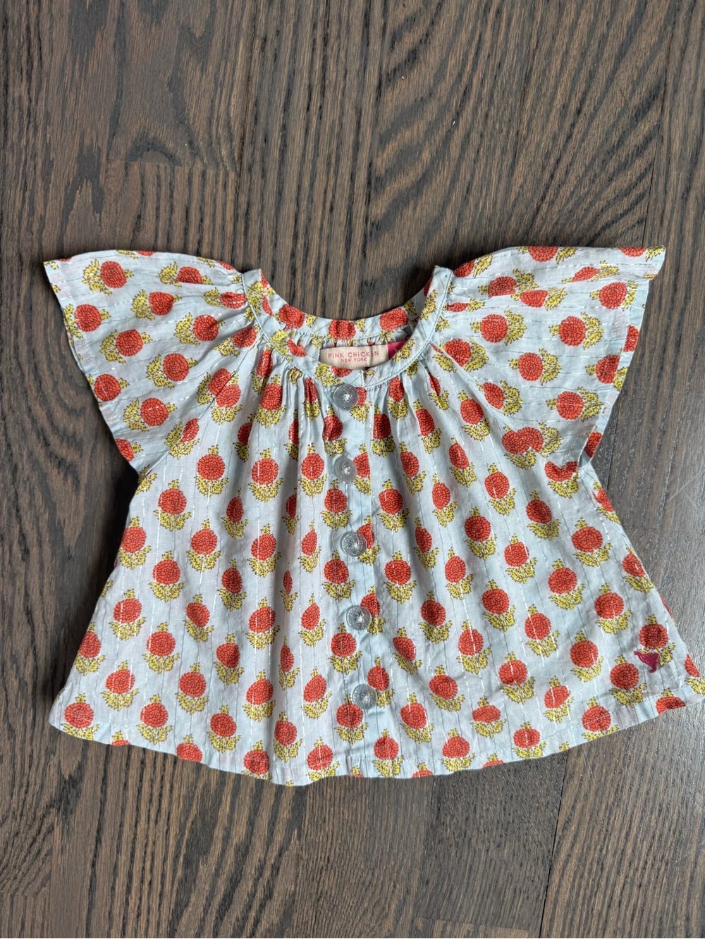 Pink Chicken Baby Girl Top Size 6-12M